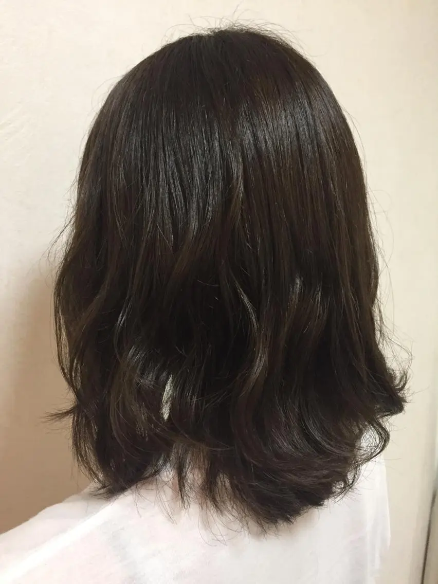 ミディアム カラー パーマ 隅田 美樹のヘアスタイル
