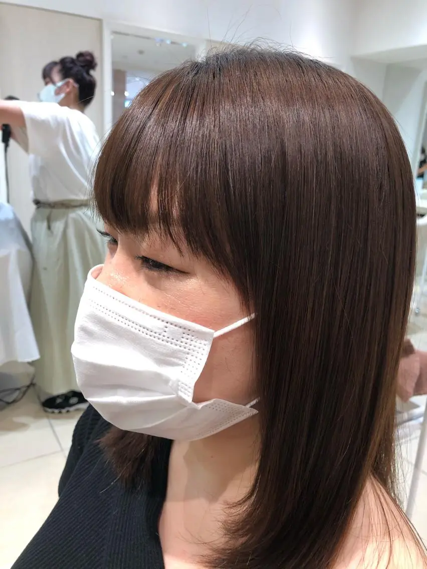 カット 縮毛矯正 カジサ ケイコのヘアスタイル