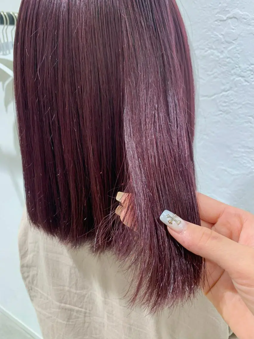 ミディアム カラー カット ヘアカラー トリートメント ブリーチなしWカラー ／レイヤー🎀マリノのヘアスタイル