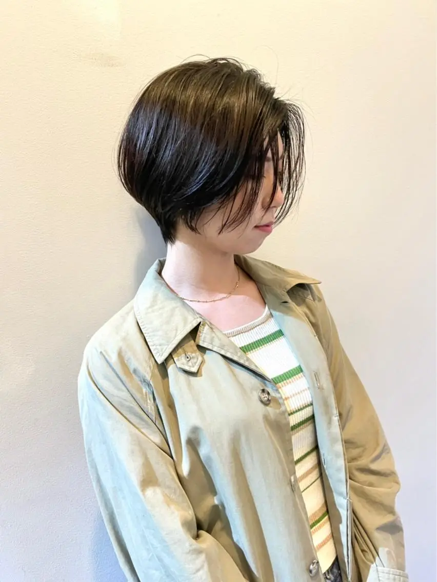 ショート 酸性ストレート 髪質改善のヘアスタイル