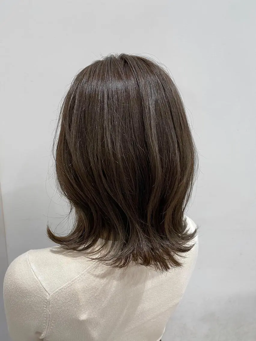 ミディアム 顔まわりカット🌟 くびれヘア/寺門遥輝のヘアスタイル