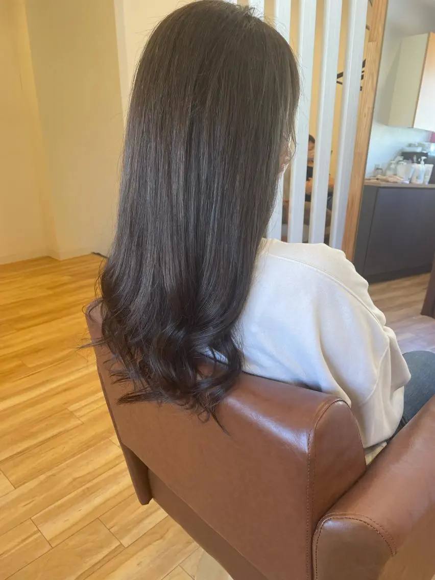 ロング カラー グレージュ カット ヘアカラー トリートメント 北九州美容室 🕊️わかな✂︎のヘアスタイル