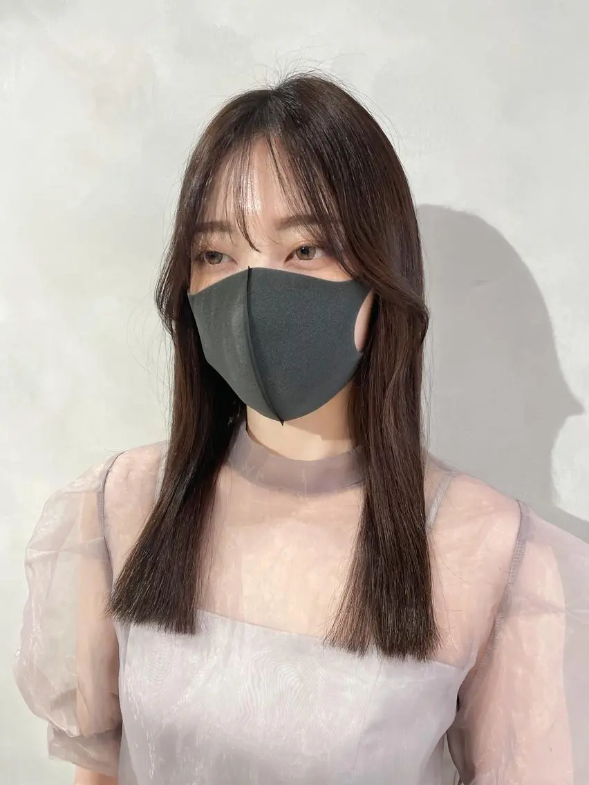 セミロング 韓国風ヘア カット ヘアカラー トリートメント ❤︎︎韓国ヘア❤︎︎ 𝑺𝒉𝒊𝒉𝒐のヘアスタイル