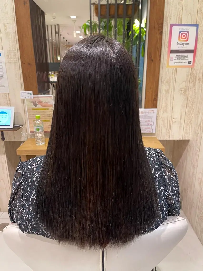 セミロング ヘアカラー ササ ユウキ/パーマ 縮毛矯正/髪質改善のヘアスタイル