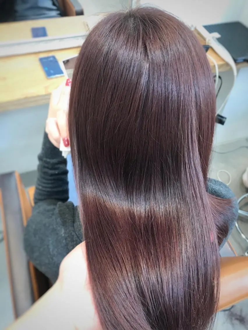 セミロング カラー カット ヘアカラー トリートメント navile momoのヘアスタイル