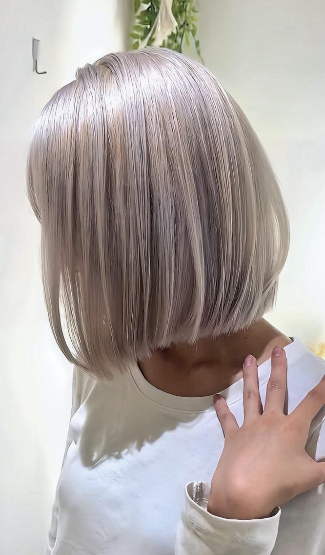 ミディアム カラー ブリーチ ヘアカラー 渡邊楓果／髪質改善 ブリーチ/カラーのヘアスタイル