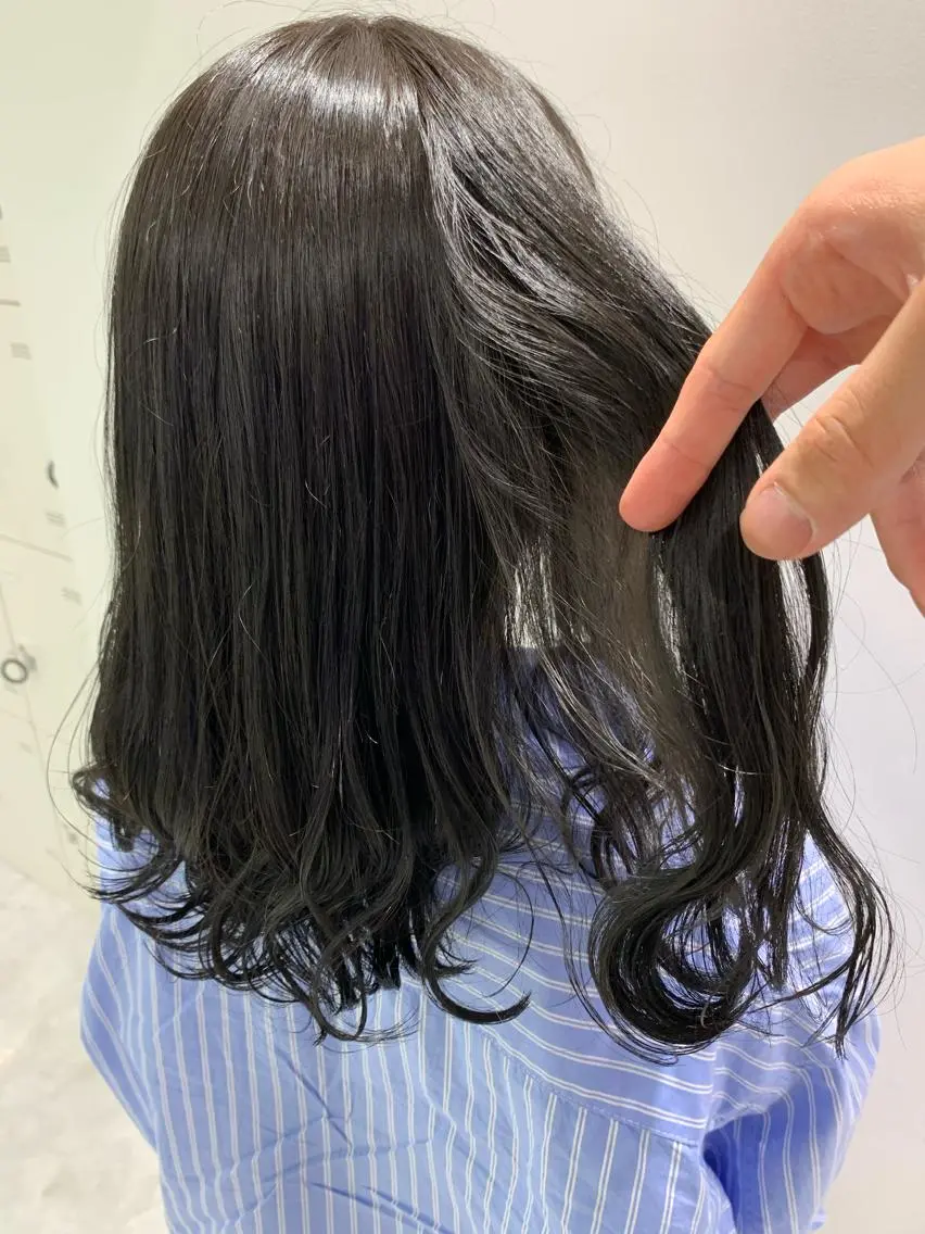 セミロング ヘアカラー トリートメント ヘッドスパ ヘアセット 🪞透明感カラー🫧 縮毛矯正🥇かずきのヘアスタイル