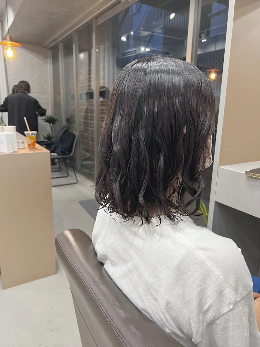 パーマ カット パーマ トリートメント ボブパーマコテ巻き風 パーマNo1深江秀平のヘアスタイル