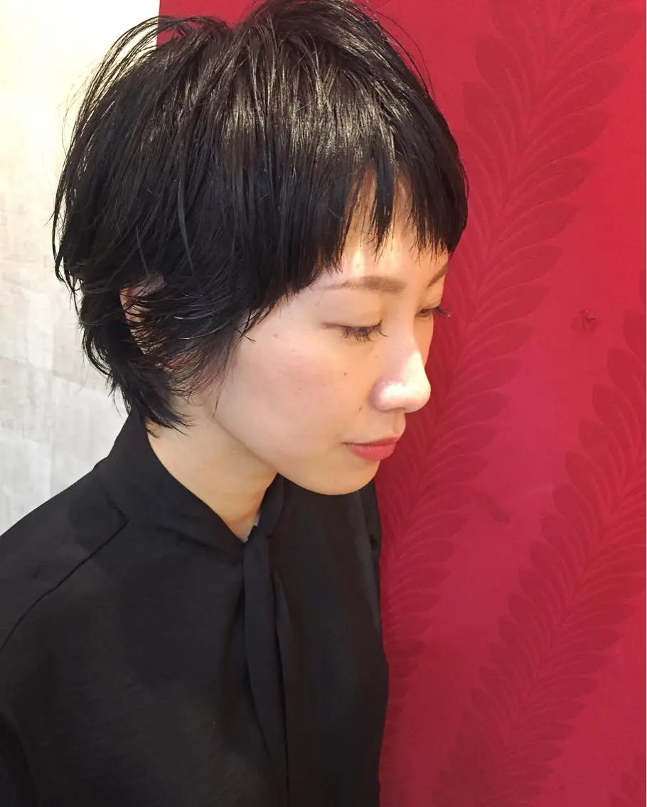 ショート ショートヘア ウルフカット ショート特化 /天神大名/ハルナのヘアスタイル