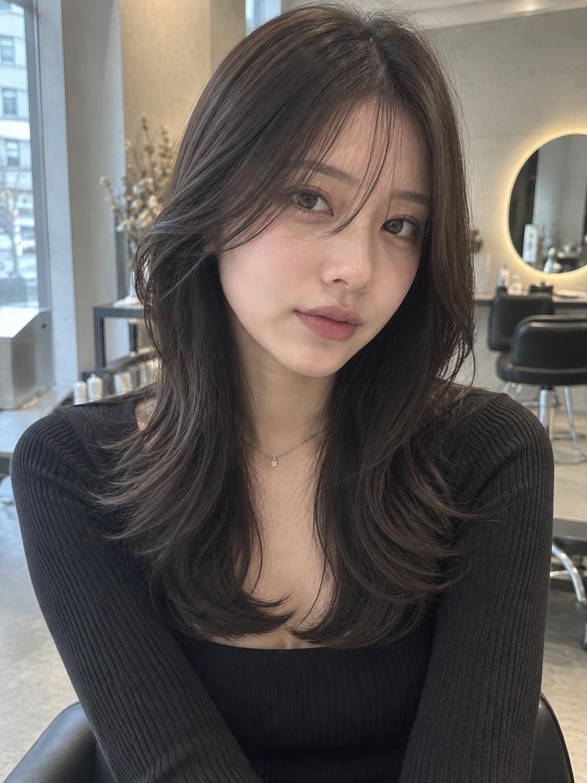 セミロング カラー カット ヘアカラー トリートメント レイヤー& 髪質改善FUMIYAのヘアスタイル