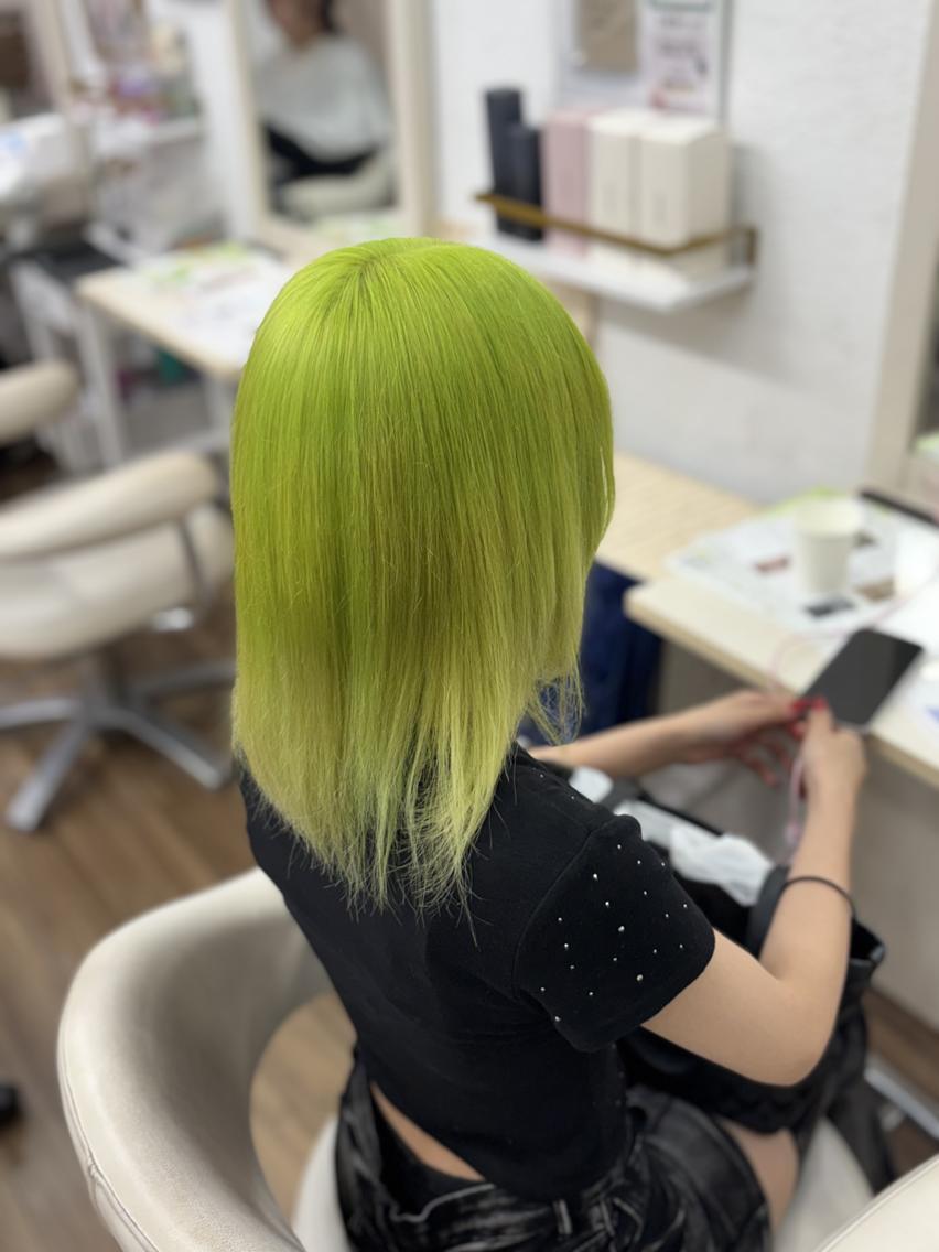 ミディアム ヘアカラー トリートメント エクステ/ハイトーン /ミサキのヘアスタイル