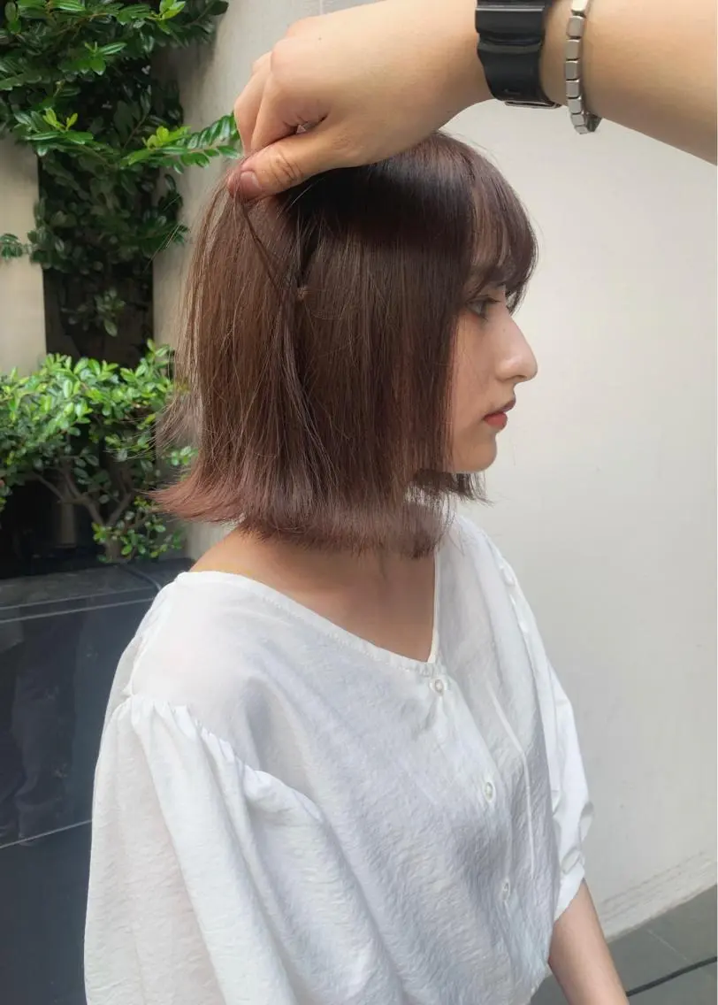 ショート カラー ベージュカラー ヘアカラー トリートメント 矢野 晃平のヘアスタイル