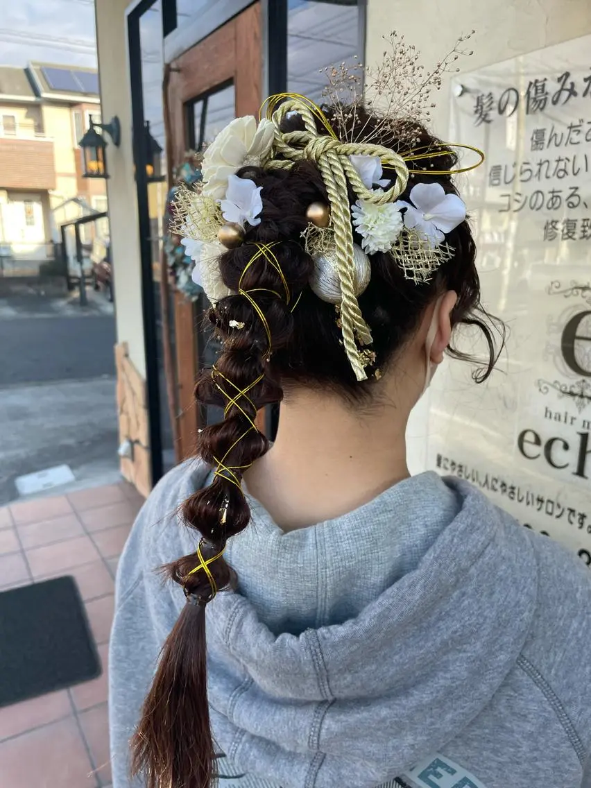 ヘアアレンジ hair make echo滿木あい花のヘアスタイル