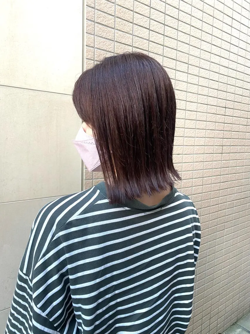 ミディアム カラー 武田 悠生乃のヘアスタイル