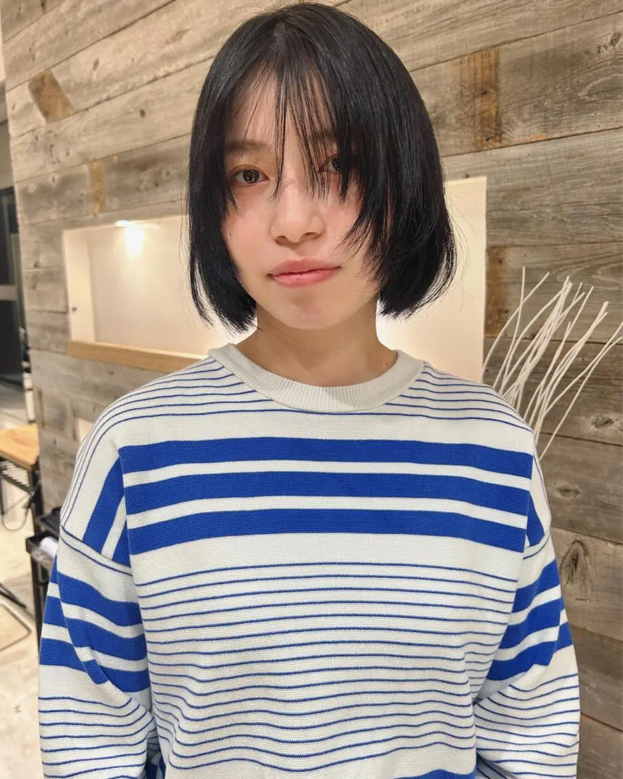 ショート カラー ボブレイヤー ボブ レイヤーカット カット ヘアカラー トリートメント 村上雅人 ナチュラルモードのヘアスタイル