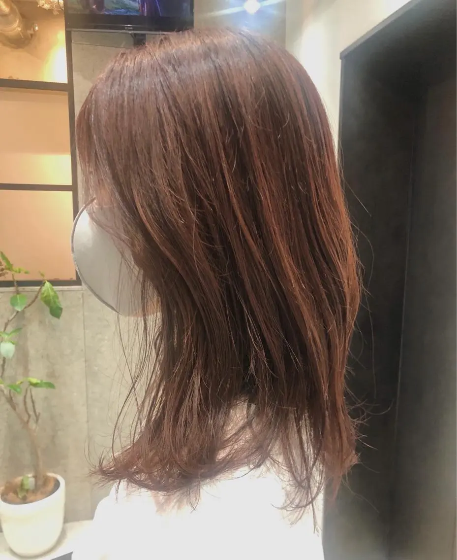 ミディアム カラー ブラウンカラー ピンクカラー ピンクブラウン 🌿ニュアンス/髪質 改善🌿Fukudaのヘアスタイル