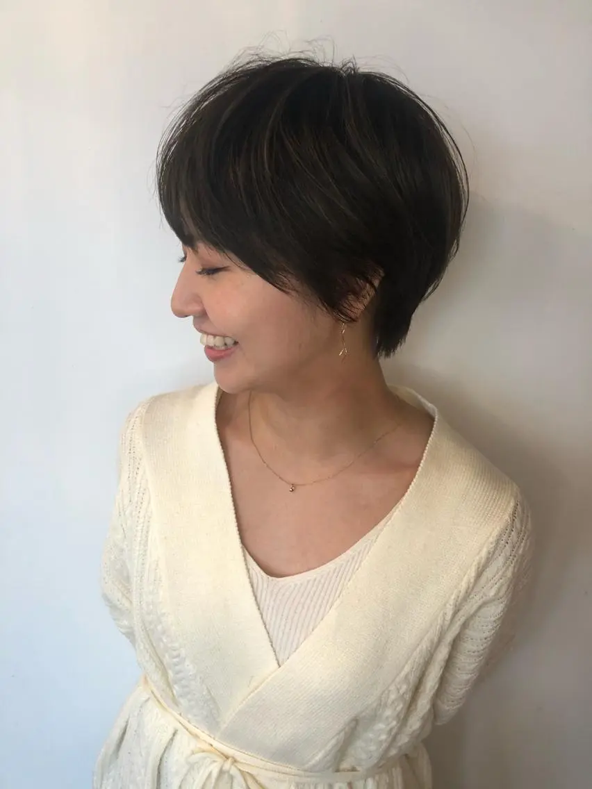 ショート カラー ショートボブ ボブ ショートヘア カット ヘアカラー トリートメント 🍒【Lib】 AIRI 🍒のヘアスタイル