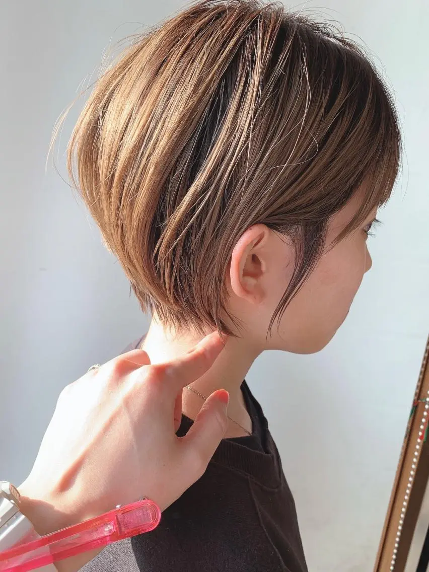 ショート ショートボブ ボブ くびれヘア ショートヘア 🎉骨格矯正カット ばば　としまさのヘアスタイル