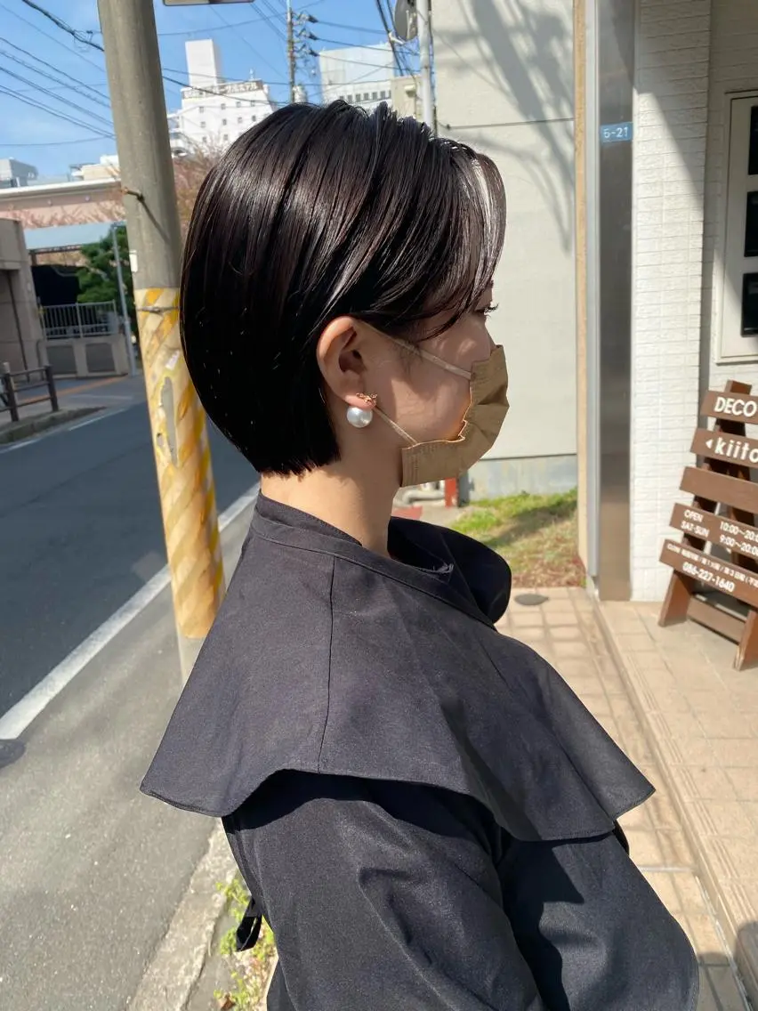 ショート ボブ カット ヘアカラー ブリーチカラー よねだまことのヘアスタイル