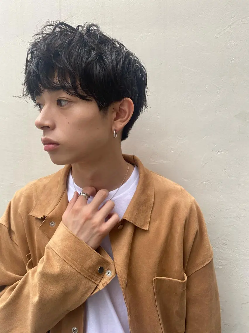 パーマ メンズ メンズパーマ ニュアンスパーマ カット ヘッドスパ ✨透明感カラー✨ 🦖佐々木未来🦕のヘアスタイル