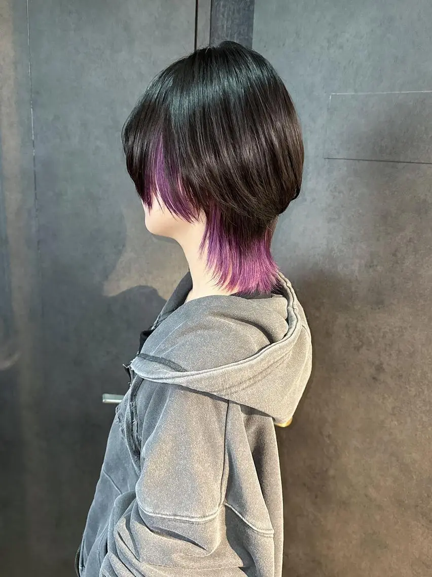 ミディアム カラー インナーカラー ヘアカラー ♡ハッシュカット/ レイヤー/yucoのヘアスタイル