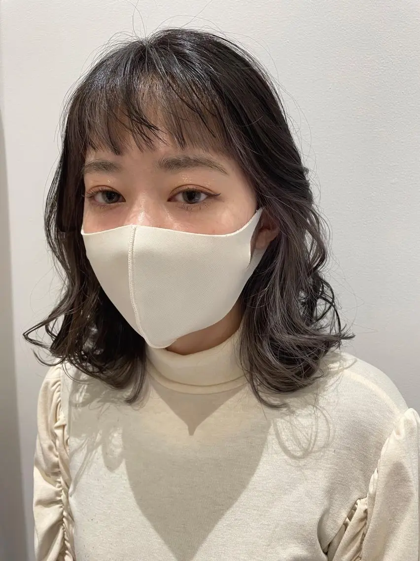 ミディアム カラー ブリーチ カット ヘアカラー トリートメント 狩野 羅夢のヘアスタイル