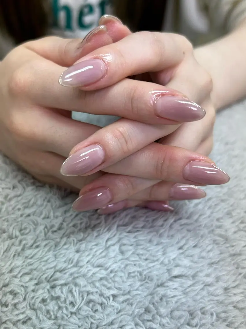 ネイル フラッシュネイル フットネイル フレンチネイル ジェルネイル ガラスフレンチ brilliant s.kのネイルデザイン