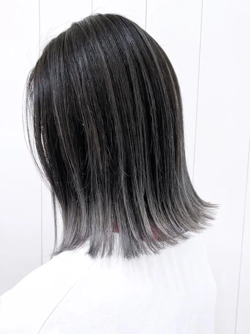 ミディアム カラー パーマ ヘアアレンジ グラデーションカラー ボブ ITbyALBUM 中野店のヘアスタイル