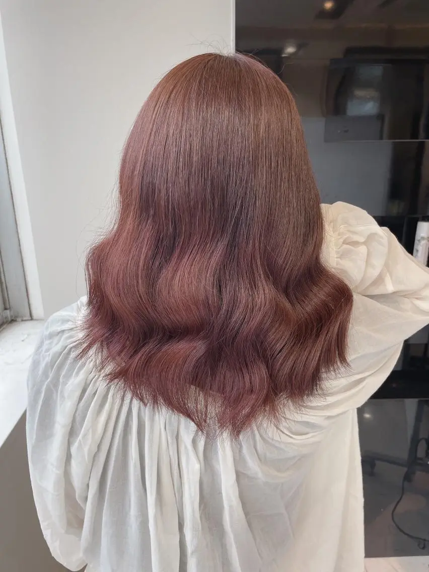 ミディアム カラー オレンジ ヘアカラー トリートメント ヘアセット 髪質改善カラー🦋 田村のヘアスタイル