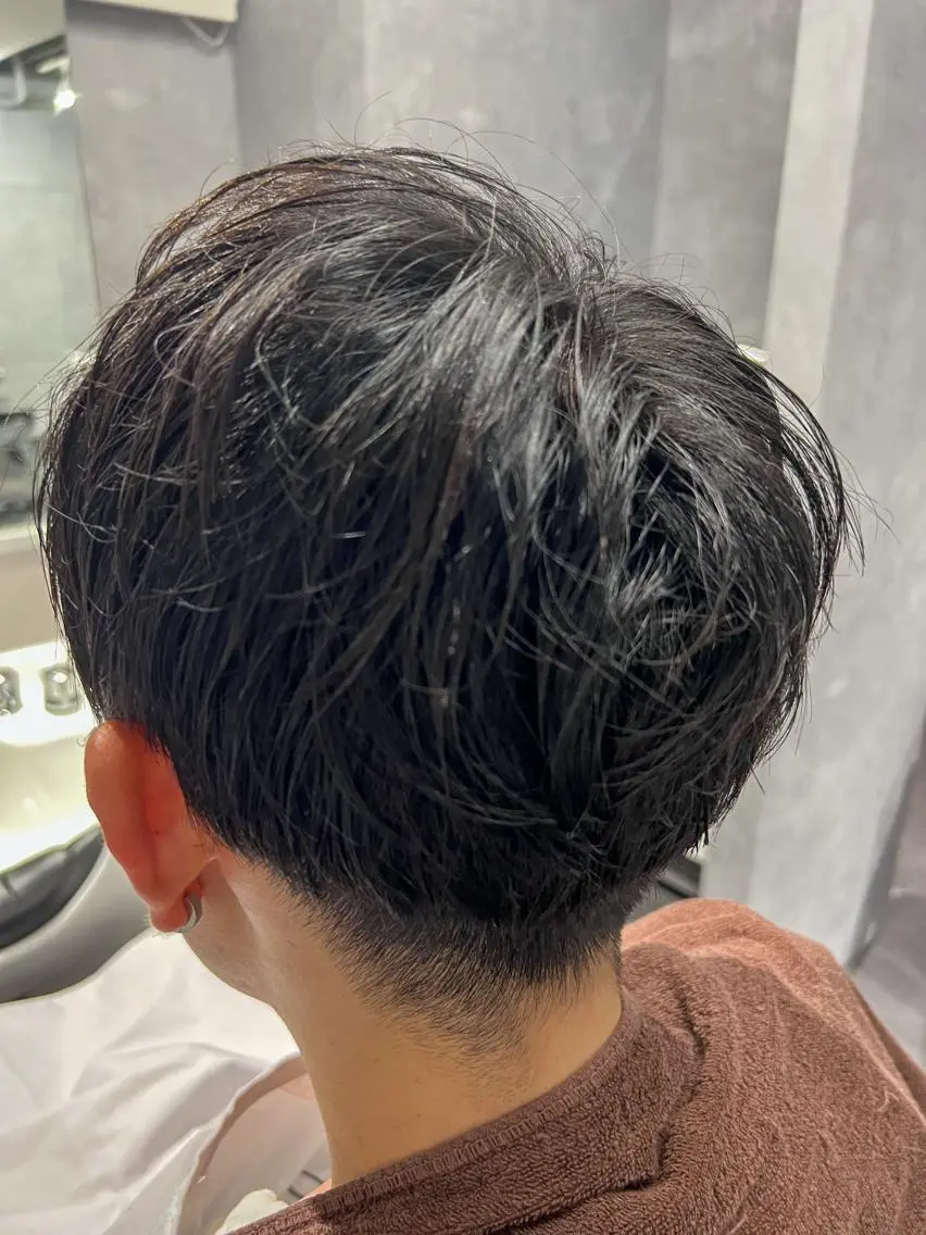 ショート メンズ マッシュ 垢抜け・メンズパーマ 津山祐紀のヘアスタイル