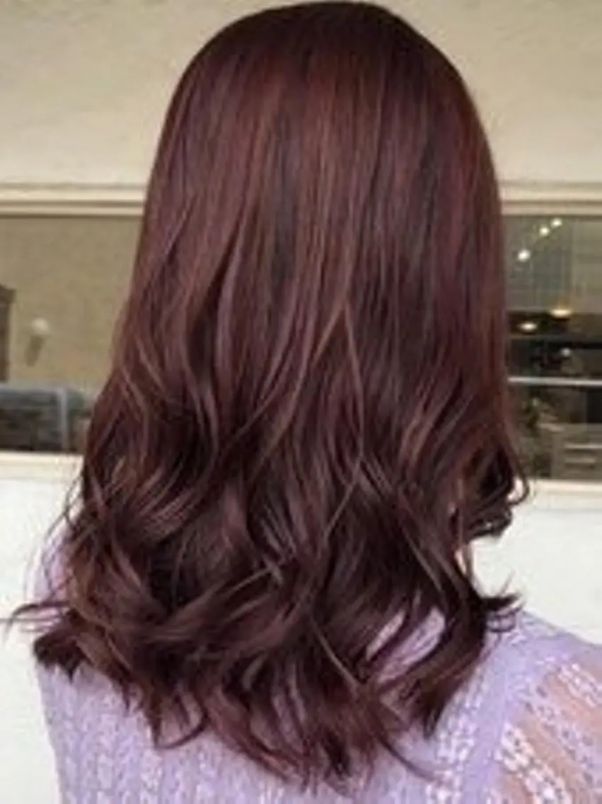 セミロング カラー カット ヘアカラー トリートメント ワンカラー 髪質改善 ブリーチ 武田さくらのヘアスタイル