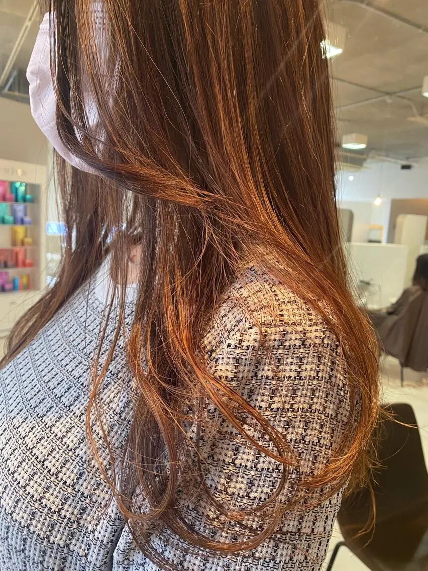 ロング 顔まわりレイヤー レイヤーカット I nagiのヘアスタイル