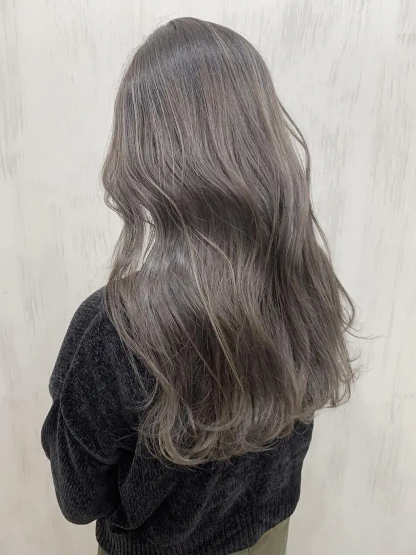 ロング カラー アッシュ アッシュブラウン ブラウンカラー 京橋🫧七菜 /ウル艶/髪質改善のヘアスタイル