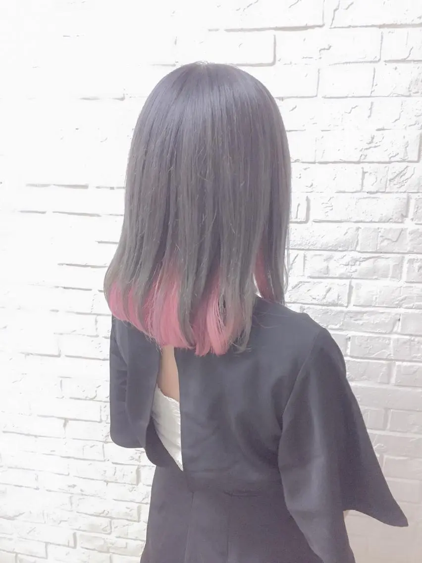 ミディアム カラー ピンクカラー エクステリピート率 No.1 菊池　悠介のヘアスタイル
