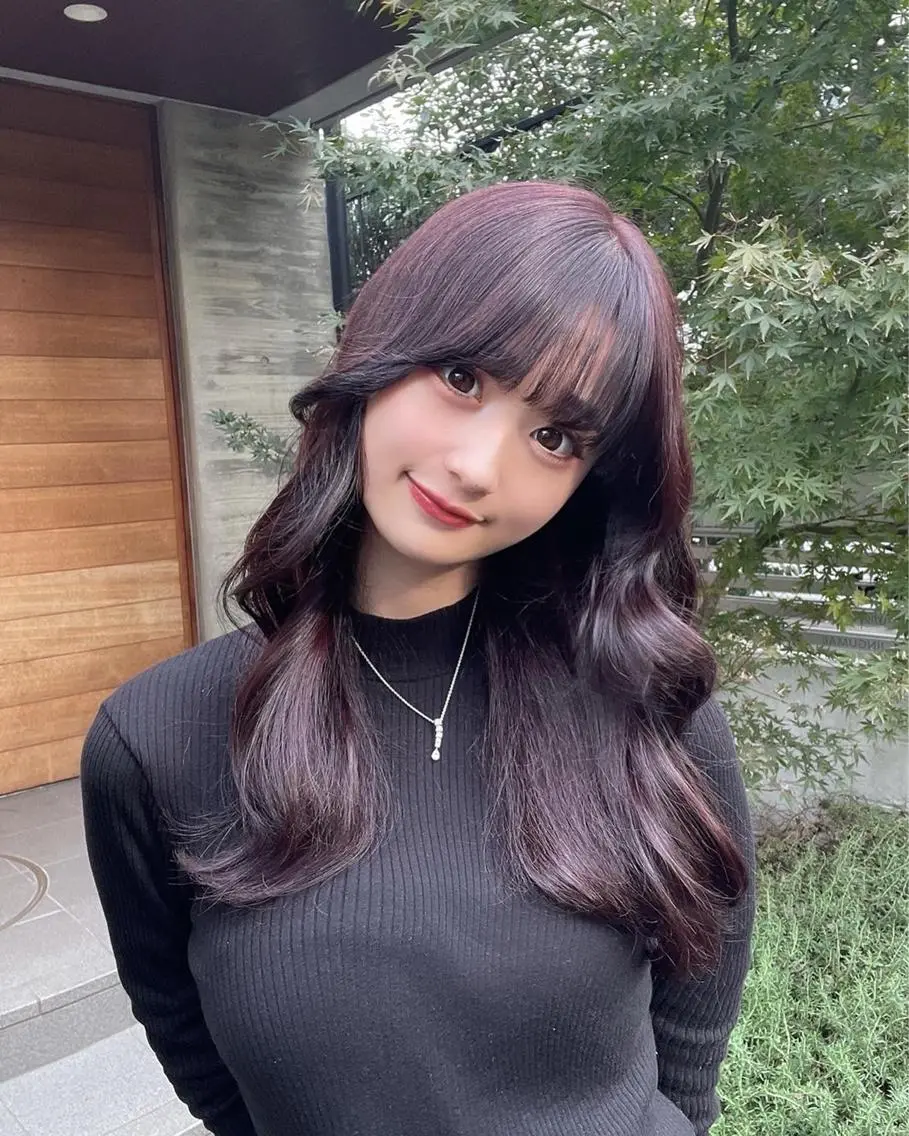 ロング カラー カット ヘアカラー トリートメント 顔周りカット 【オノザワリョウ】のヘアスタイル