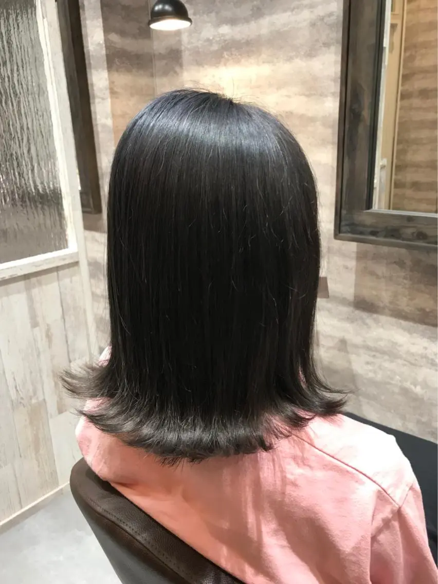 ミディアム カラー 黒髪 🫟Blanco🫟 Color&Careのヘアスタイル