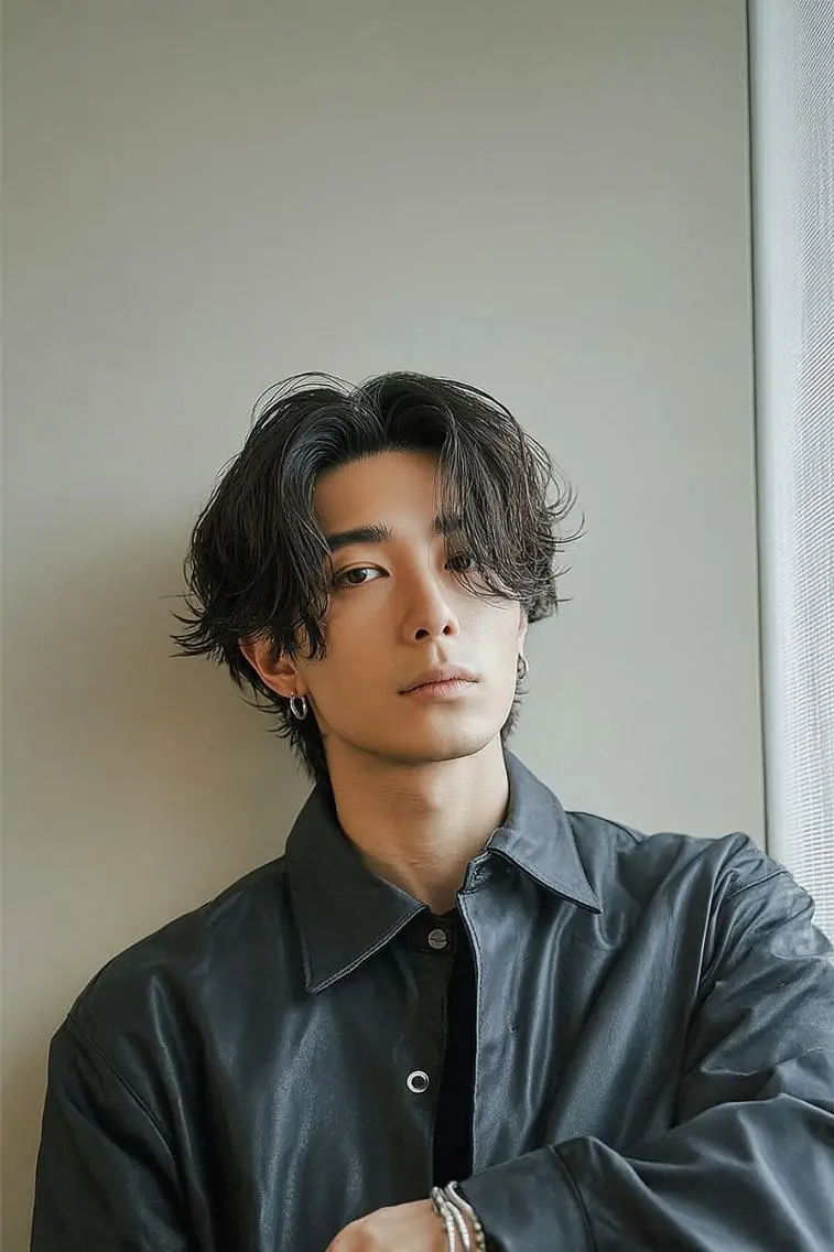ミディアム パーマ メンズ カット パーマ ⚜️LOM/ メンズサロン⚜️のヘアスタイル