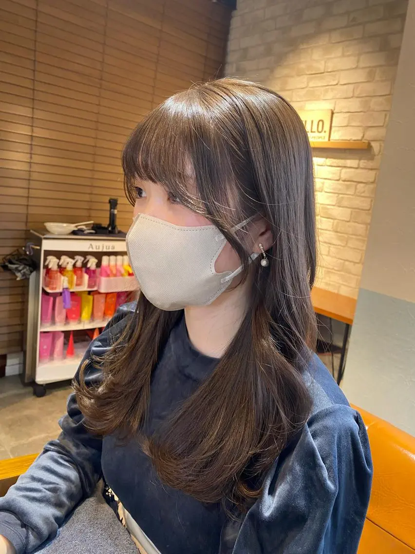 ロング カラー カット ヘアカラー トリートメント 🩵盛れる顔周りヘア EMI🩵のヘアスタイル