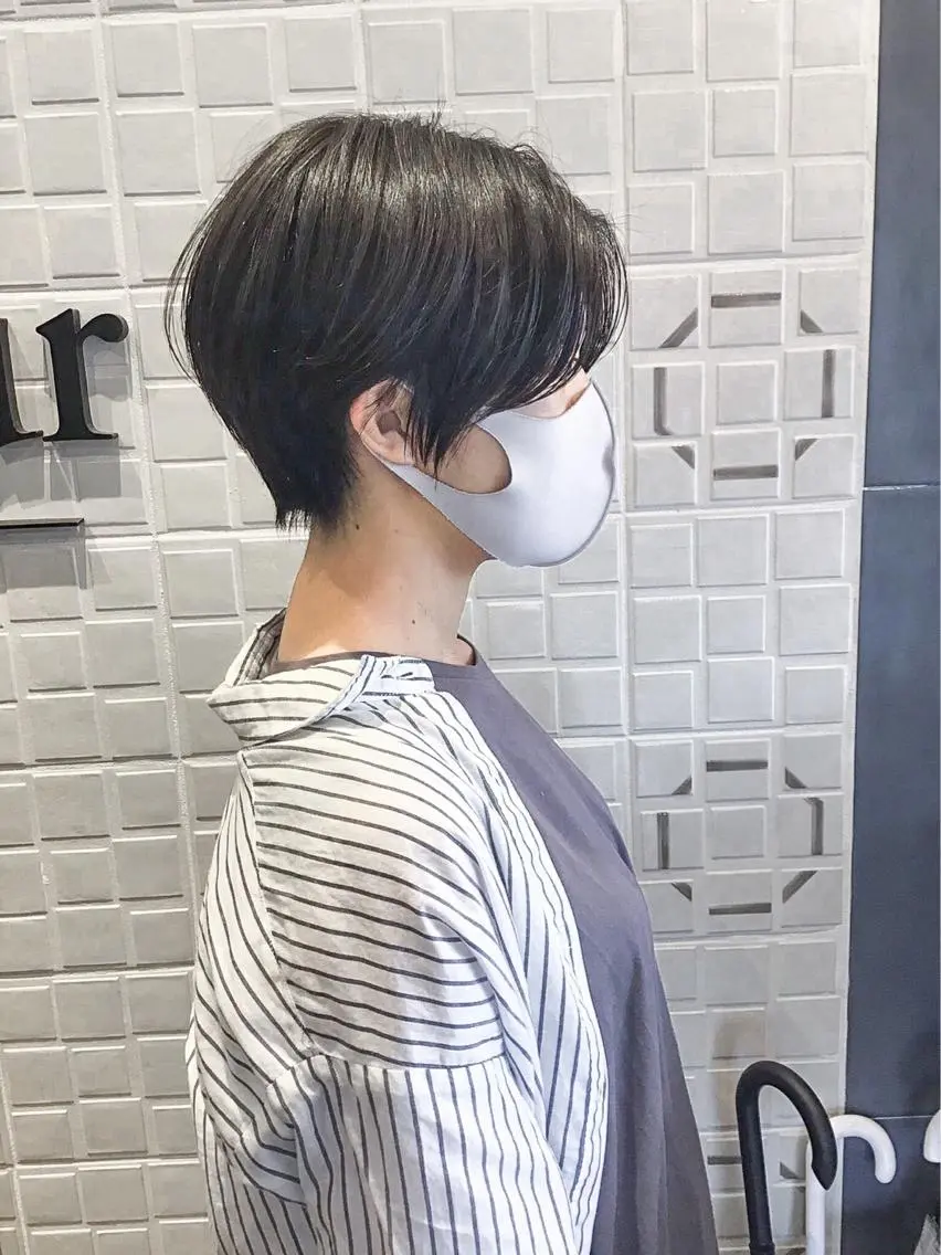 ショート カット ヘアカラー トリートメント コテ巻き風パーマ /志村大成のヘアスタイル