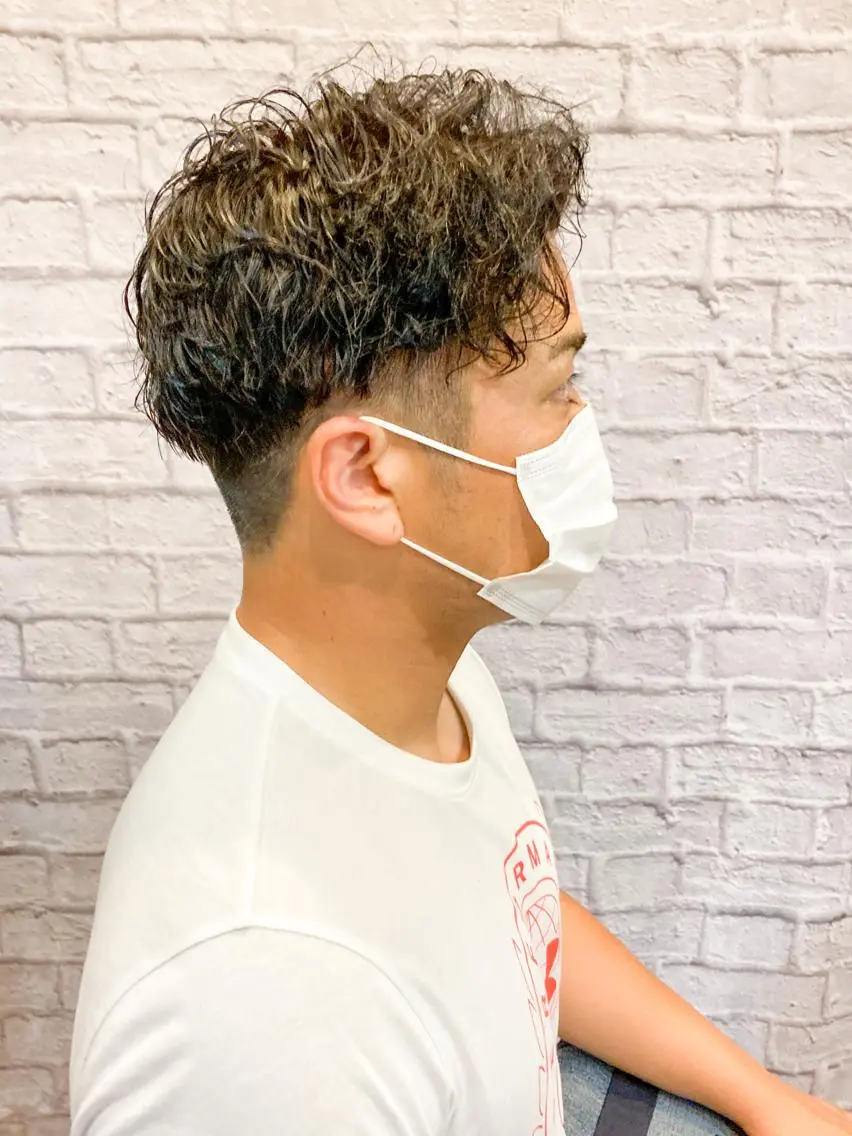 ショート カラー パーマ メンズ カット パーマ お客様満足度NO.1 小林真弥のヘアスタイル