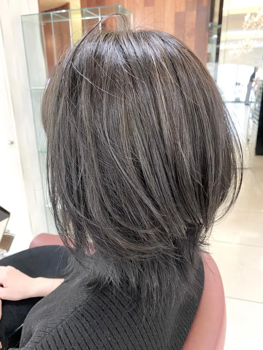 ミディアム カラー カット ヘアカラー 【髪質改善×カラー】 QUALIS沓掛貴浩のヘアスタイル