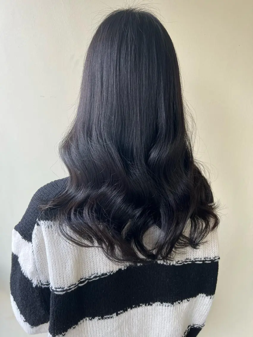 セミロング ヨシンモリ カット ヘアカラー トリートメント レイヤーカット 🇰🇷SAYAのヘアスタイル