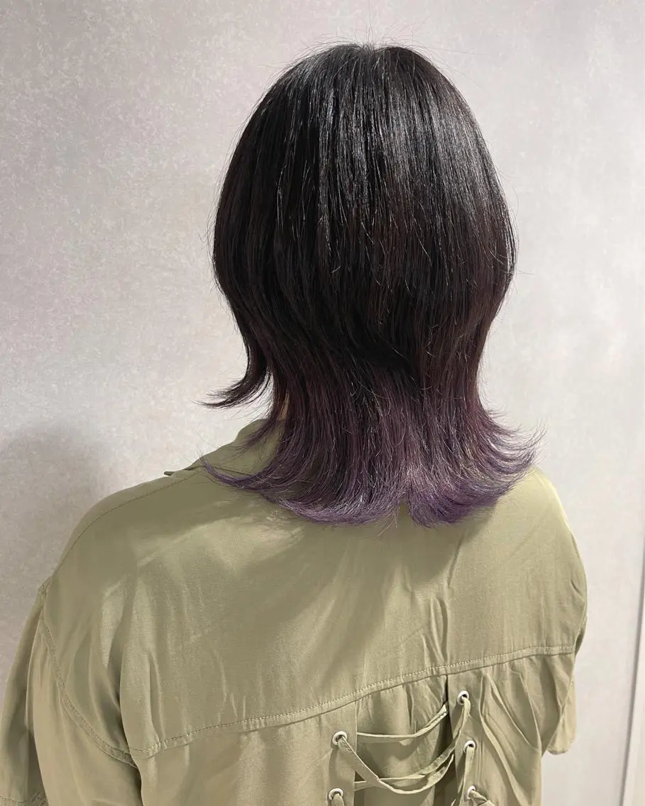 ミディアム カラー ブリーチ カット ヘアカラー 唐澤 千尋のヘアスタイル