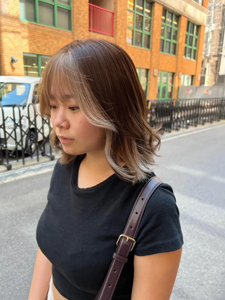 ミディアム カラー カット ヘアカラー トリートメント 髪質改善ストレート Kantaのヘアスタイル