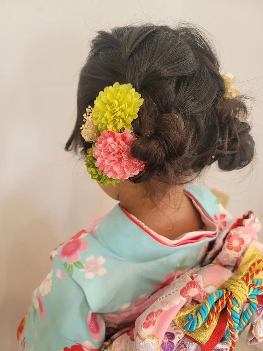 ミディアム キッズ ヘアアレンジ ヘアセット 鈴木 翠のヘアスタイル