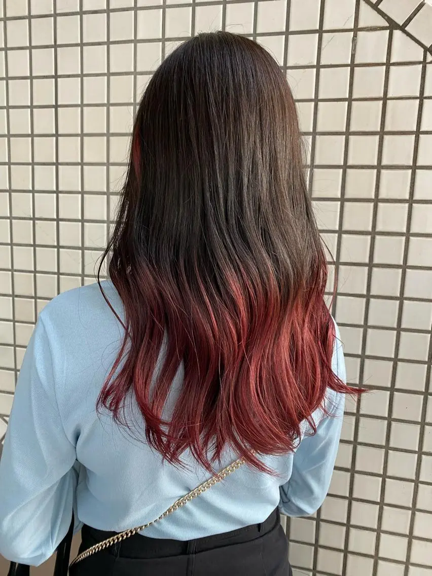 ロング ヘアカラー 🐩透明感ミルクティ ーピンクニイナ🐩のヘアスタイル