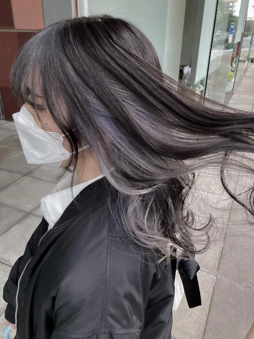 ロング カラー ヘアアレンジ インナーカラー シルバー 🌟東銀座マンツーマ ン🌟タカナシのヘアスタイル