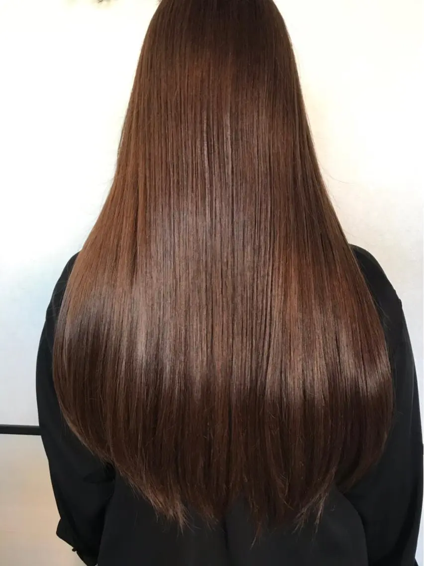 ロング カラー 半田 知穂のヘアスタイル