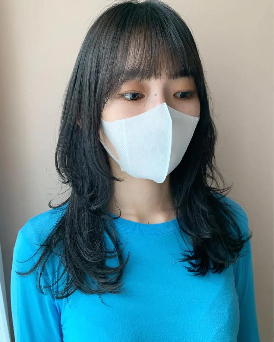 ロング カラー ウルフカット hubhair レイヤー/透明感のヘアスタイル
