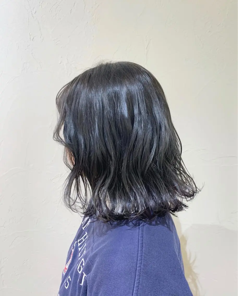 ミディアム カット ヘアカラー トリートメント 向井 涼太朗のヘアスタイル
